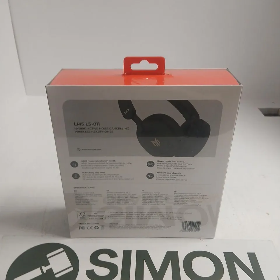 BOXED LMS LS-011 HYBRID ACTIVE NOISE CANCELLING WIRELESS HEADPHONES – HI-RES AUDIO