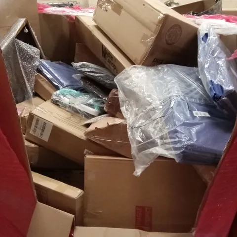 PALLET OF ASSORTED HOUSEHOLD GOODS & PRODUCTS TO INCLUDE; FOLDABLE CAMPING BED, CANOPY, BOXED FURNITURE ETC