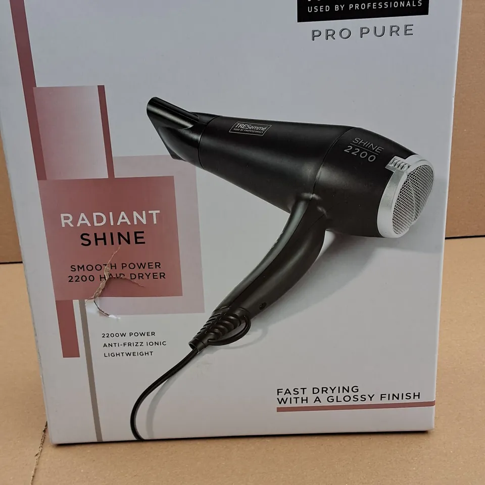 BOXED TRESEMME RADIANT SHINE 2200 HAIR DRYER 