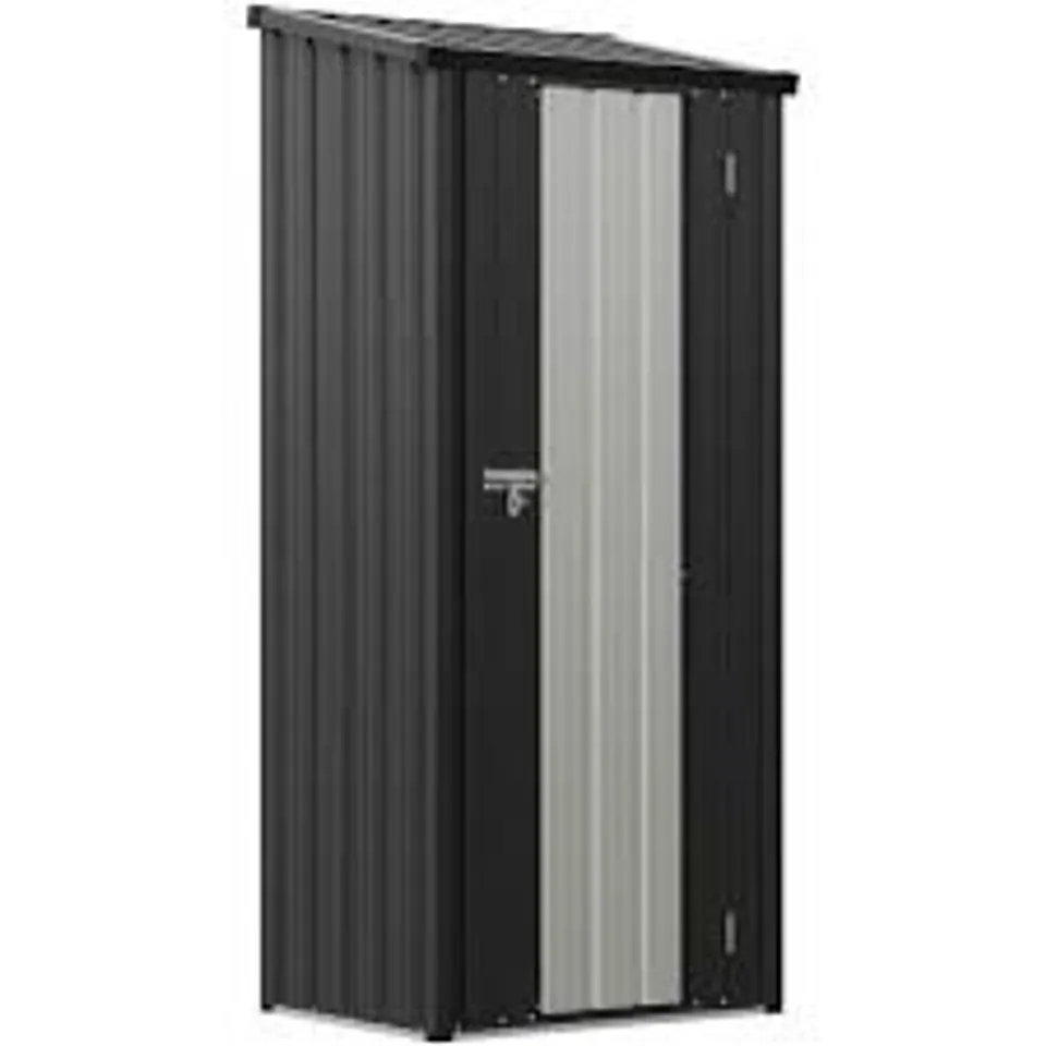 BOXED 2.6×1.8FT STORAGE CABINET METAL GARDEN SHED WITH LOCKABLE DOOR