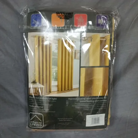 ENHANCED LIVING READY MADE CURTAINS IN MUSTARD (229X229CM)