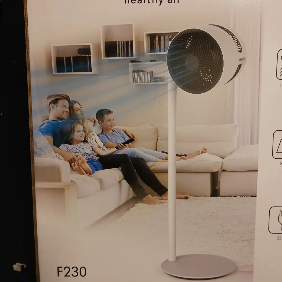 BOXED BONECO F230 FLOOR STANDING AIR SHOWER FAN IN WHITE 