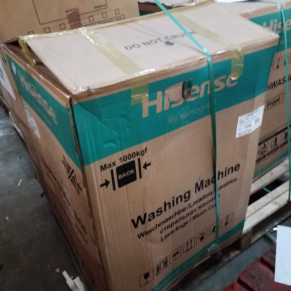 BOXED HISENSE FREESTANDING 9 KG WASHING MACHINE - UNPROCESSED RAW RETURN