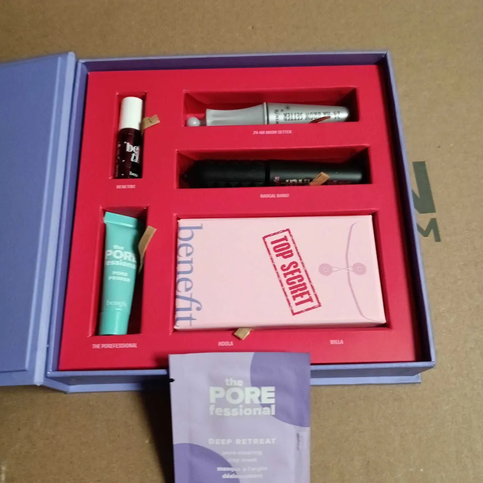 BENEFIT COSMETICS MAKE-UP SET BUNDLE: THE POREFESSIONAL DEEP RETREAT KIT + 1 SPY BEAUTY BOX (BOXED)