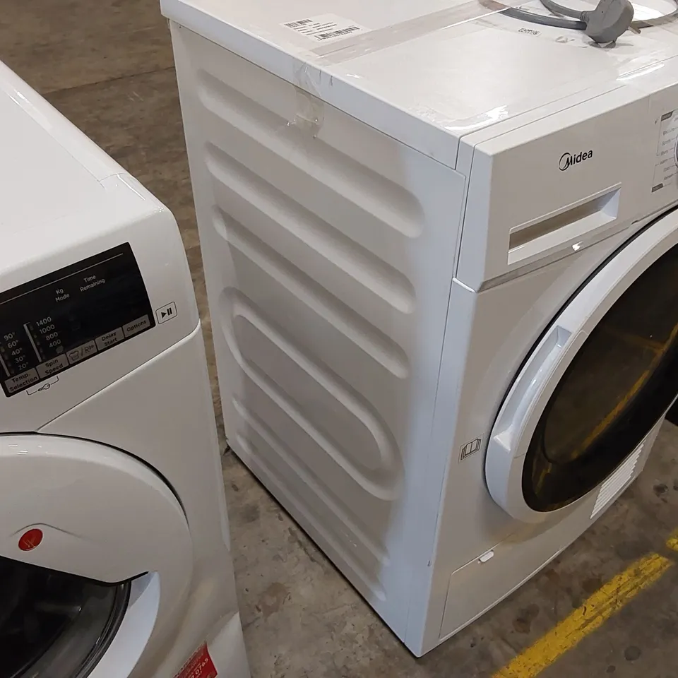 MIDEA MDG09EC80 FREESTANDING CONDENSER TUMBLE DRYER, 8KG, 16 PROGRAMMES, AUTO-DRY, ANTI-CREASE, DELAY START, CHILD LOCK - WHITE [ENERGY CLASS B]