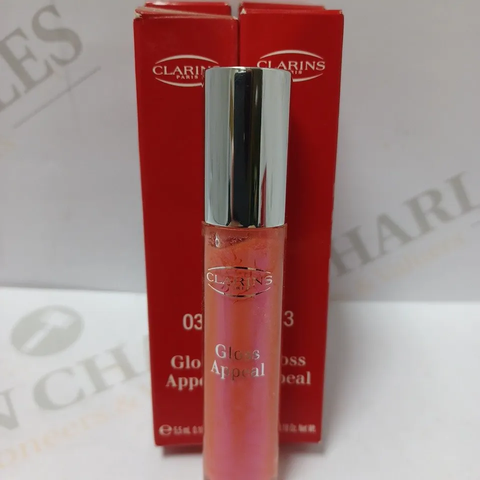 LOT OF 4 CLARINS GLOSS APPEAL LIPGLOSS - 03 PARADISE 