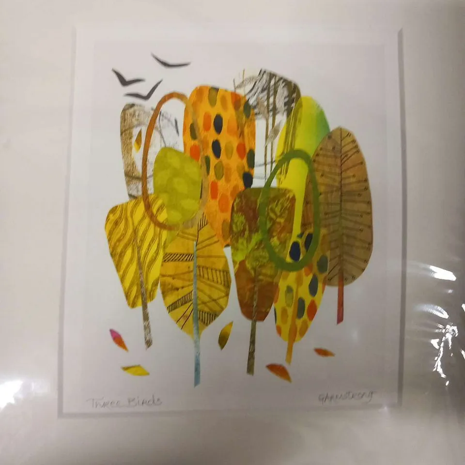 THREE BIRDS G. ARMSTRONG SIGNED PRINT