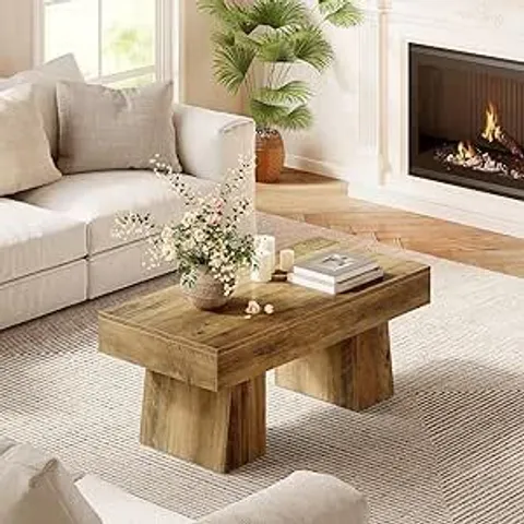 BOXED TRIBESIGNS FARMHOUSE COFFEE TABLE, 120CM - NATURAL (1 BOX)