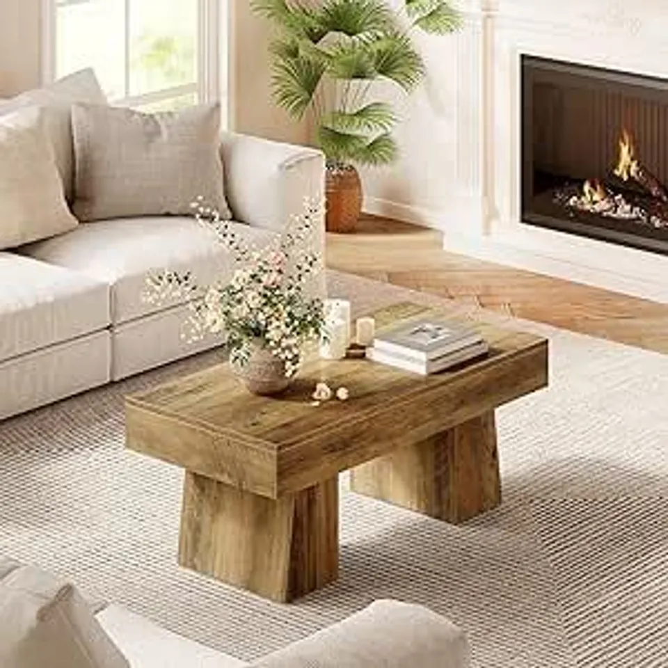 BOXED TRIBESIGNS FARMHOUSE COFFEE TABLE, 120CM - NATURAL (1 BOX)