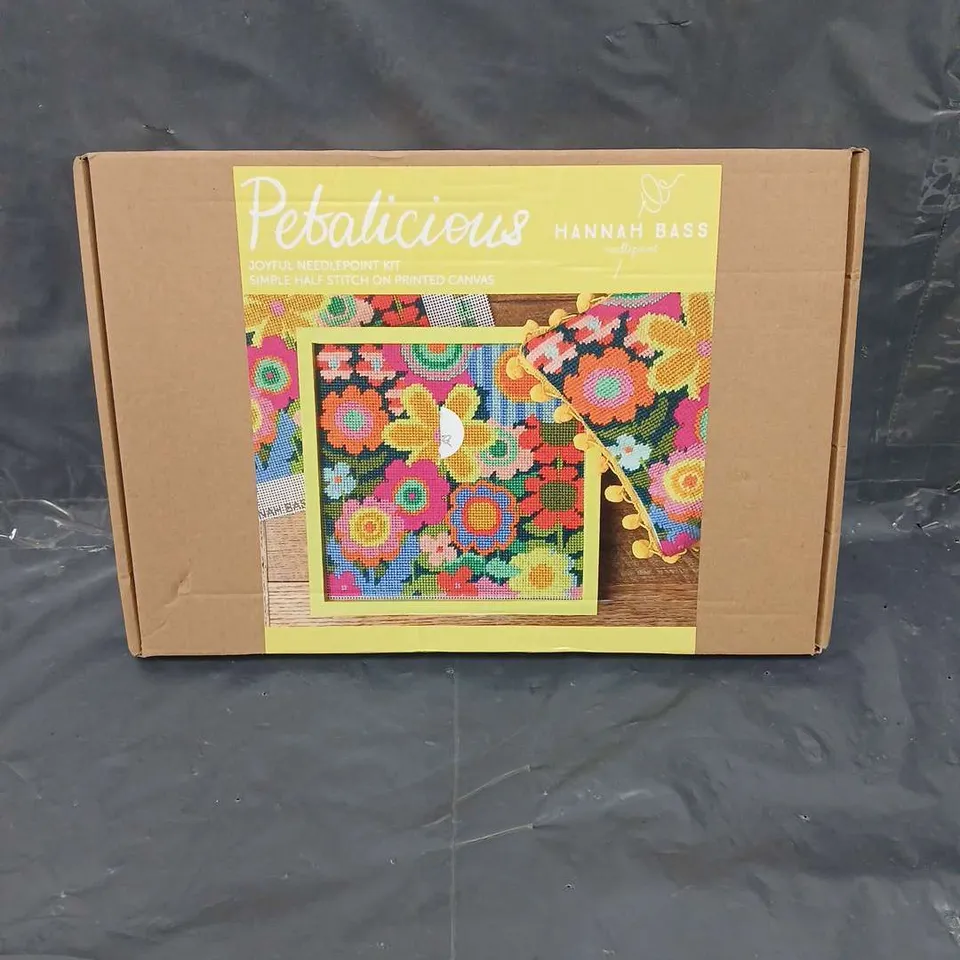 BOXED HANNAH BASS PETALICIOUS JOYFUL NEEDLEPOINT KIT 