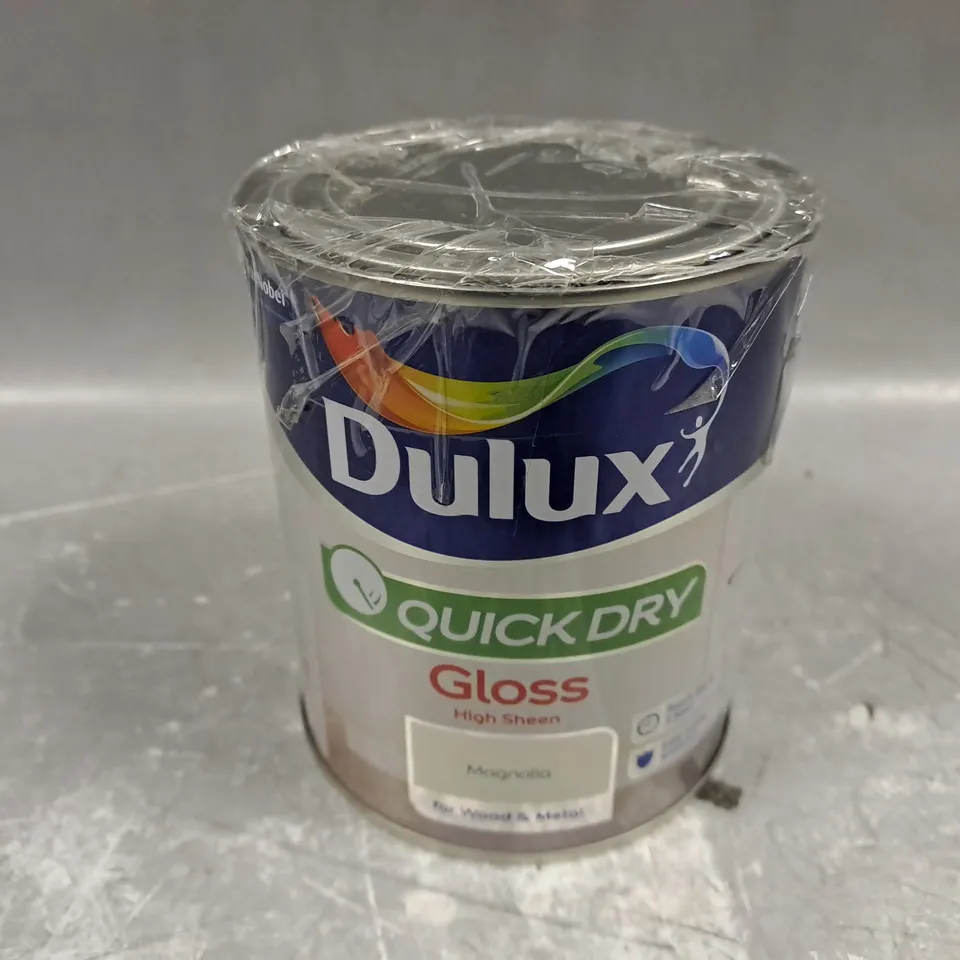 DULUX QUICK DRY MAGNOLIA GLOSS METAL & WOOD PAINT, 750ML - COLLECTION ONLY