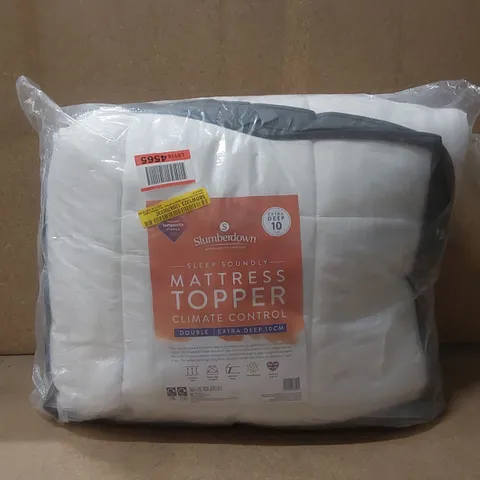 BAGGED SLUMBERDOWN SLEEP SOUNDLY CLIMATE CONTROL EXTRA DEEP 10CM MATTRESS TOPPER - DOUBLE