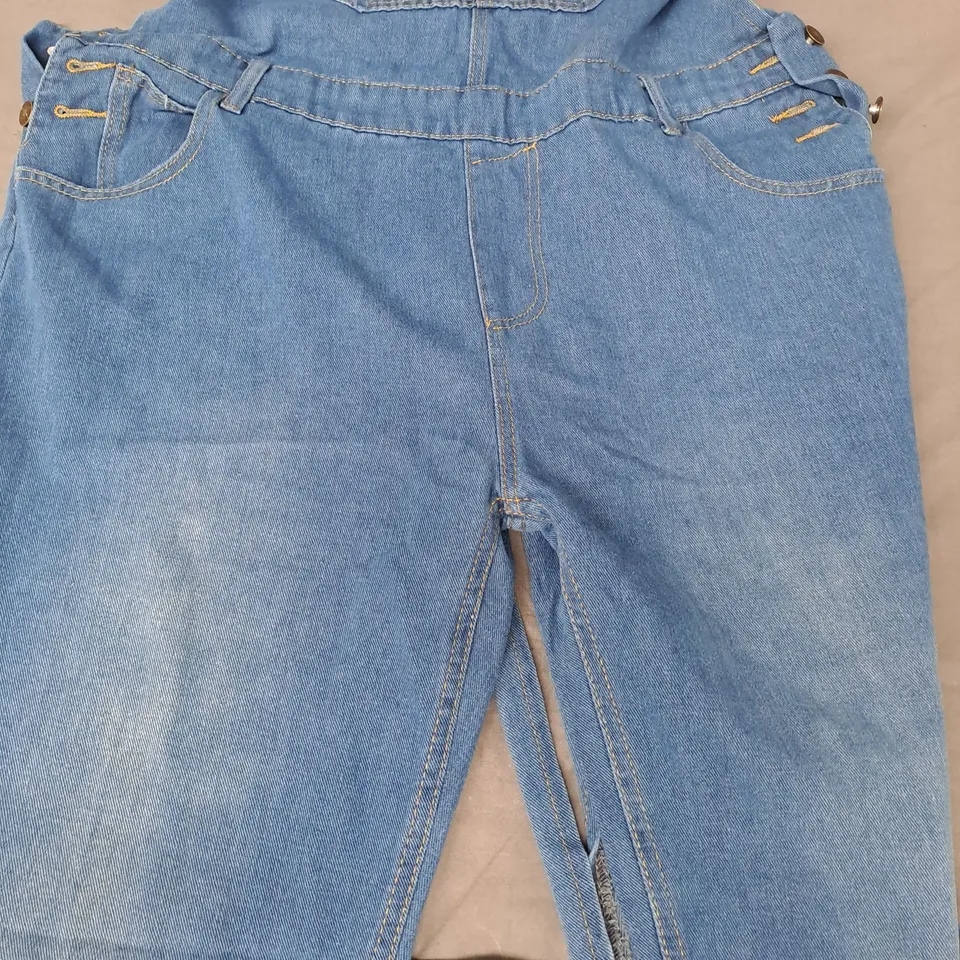 DESIGNER DENIM JEAN OVERALLS IN BLUE SIZE UNSPECIFIED