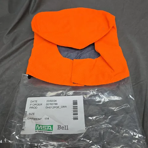 BOX OF APPROXIMATELY 50 MSA SAFETY PROTECTIVE ZIP HOODS IN ORANGE DH012PGE_ORA