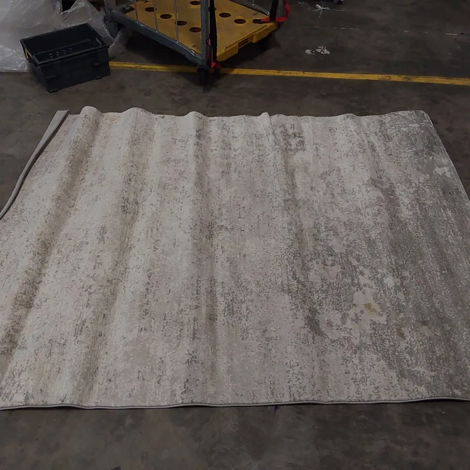 POWER LOOM CHARCOAL/WHITE RUG // 160 X 220CM