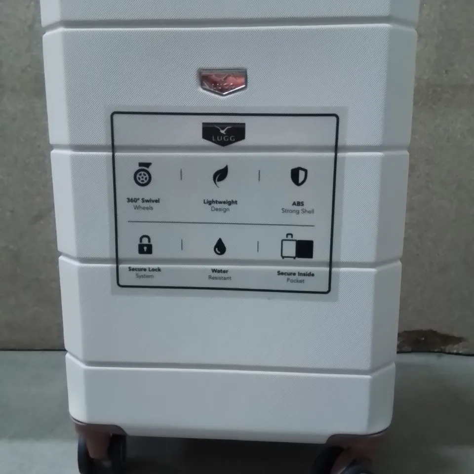 LUGG JETSET TRAVEL SUITCASE CREAM&BROWN