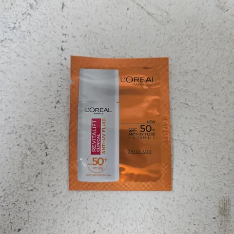 APPROXIMATELY 1000 LOREAL PARIS SPF 50+ ANTI-UB FLUID (1.5ML)