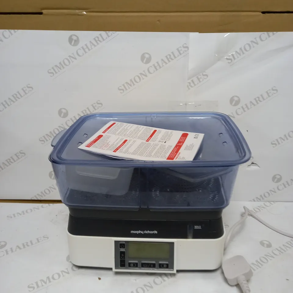 MORPHY RICHARDS INTELLISTEAM COMPACT FOOD STEAMER