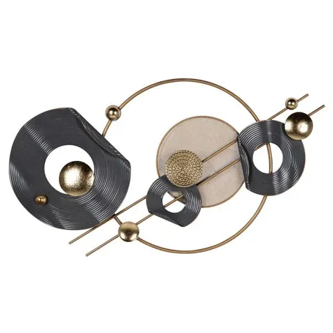 BOXED ABSTRACT WALL DECOR ON METAL