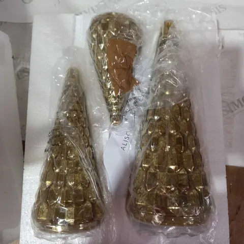 ALISON CORK SET OF MERCURY GLASS TREES