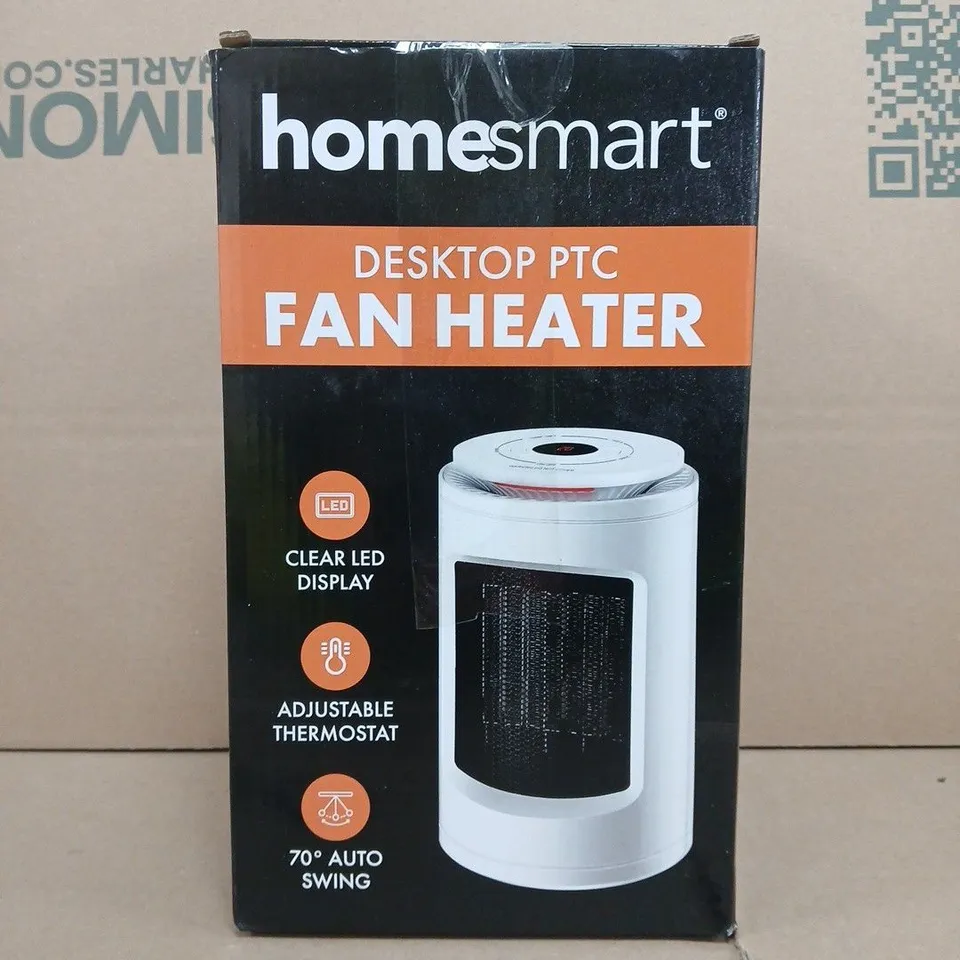BOXED HOMESMART DESKTOP PTC FAN HEATER IN WHITE