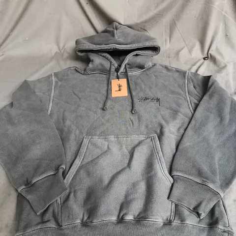 STUSSY HOODIE – DARK GREY , UK M