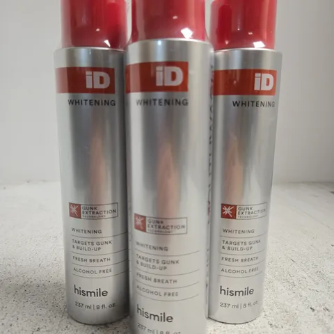3 X 237ML HISMILE ID STAIN WHITENING MOUTHWASH