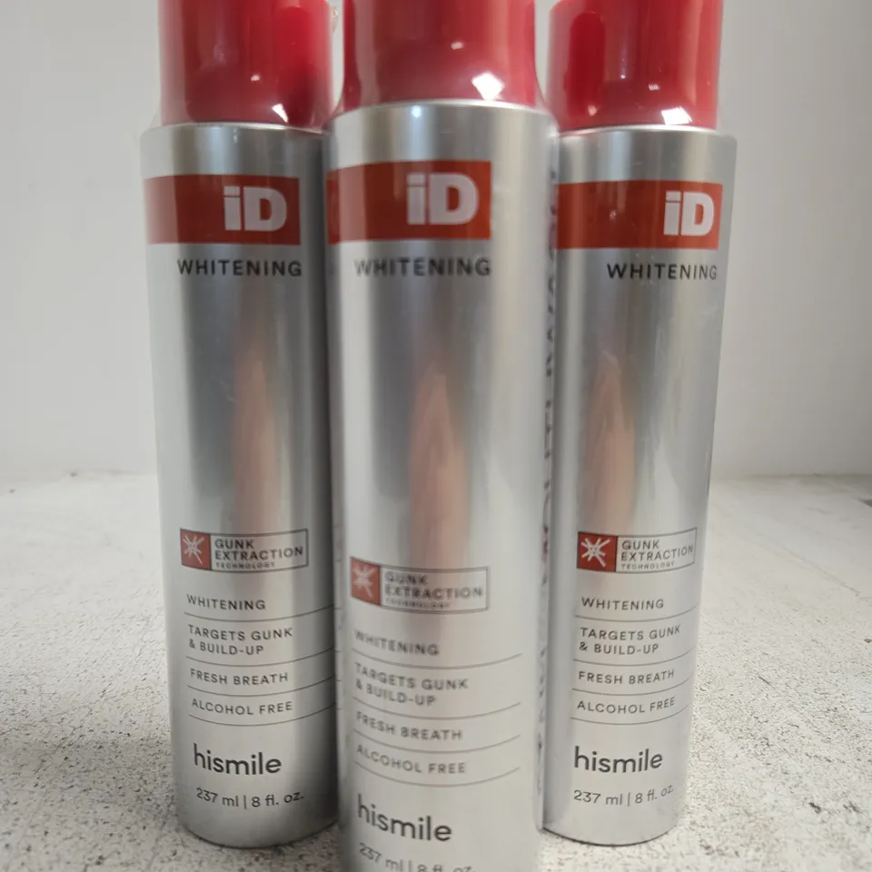 3 X 237ML HISMILE ID STAIN WHITENING MOUTHWASH