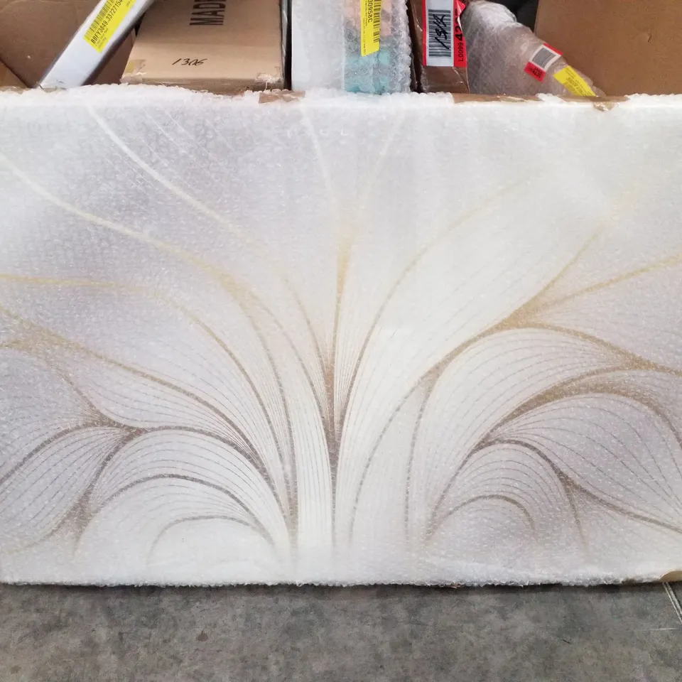 GOLD LEAF LINES - WRAPPED CANVAS PRINT