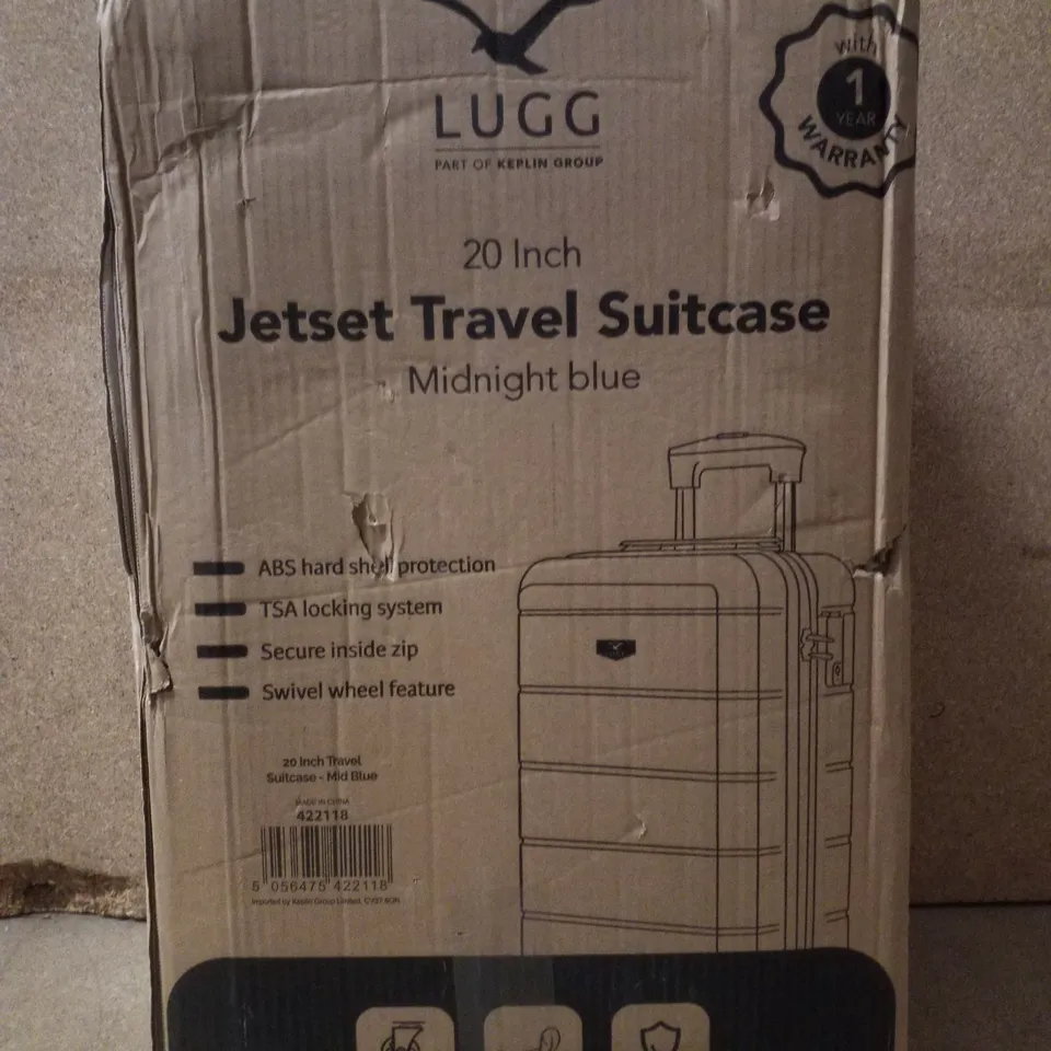 BOXED LUGG JETSET 20" TRAVEL SUITCASE - MIDNIGHT BLUE