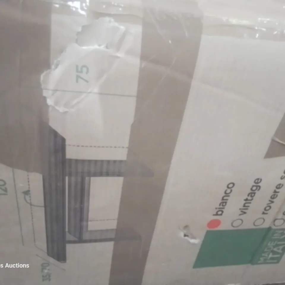 BOXED TAVOLO CONSOLE TABLE WHITE