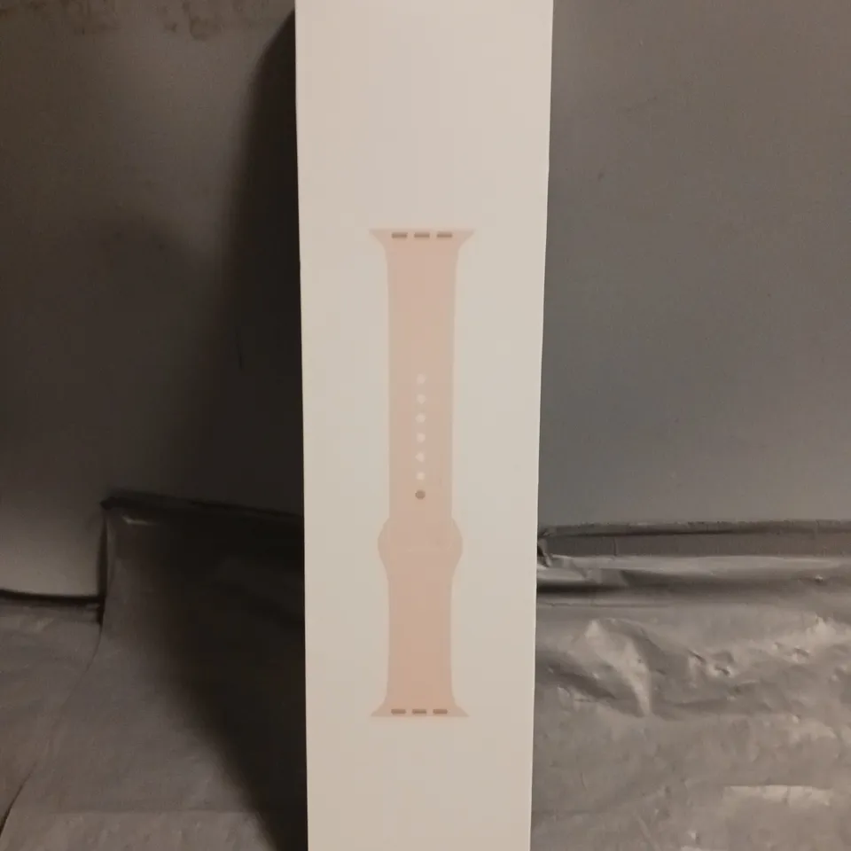 BOXED APPLE WATCH RUBBER STRAP IN PINK SAND SPORT BAND 40MM