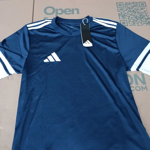 ADIDAS SQUAD FOOTBALL JERSEY – BLUE, MEN'S UK SIZE M, WITH TAG ATTACHED