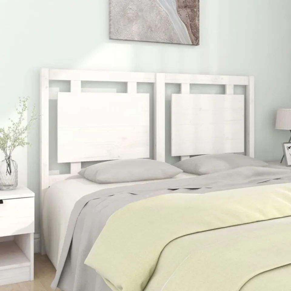 BOXED SCHIAVO SOLID WOOD HEADBOARD -DOUBLE-