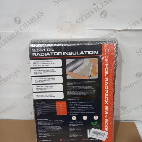 SUPERFOIL RADIATOR INSULATION 500CM X 60CM