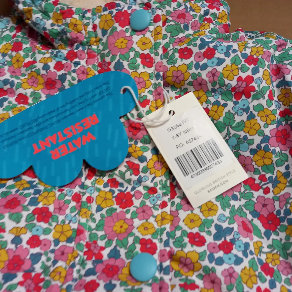 MINI BODEN FORAL GIRLS COAT - 7-8 YRS