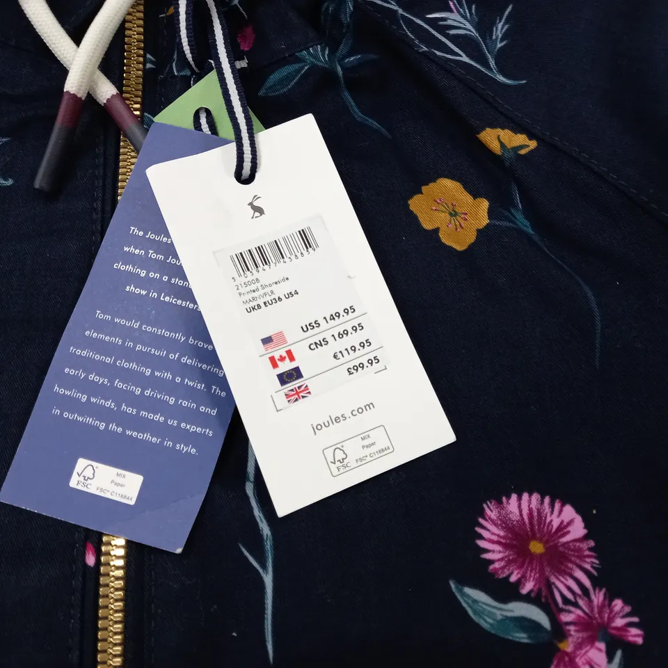 JOULES PRINTED SHORESIDE COAT - UK 8