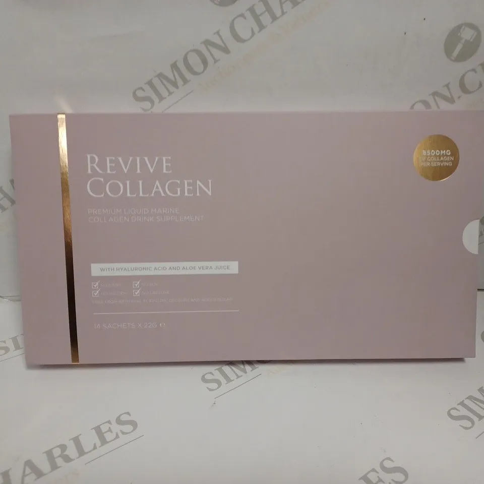 SEALED REVIVE PREMIUM LIQUID MARINE COLLAGEN DRINK SUPPLEMENT - 14 X 22G