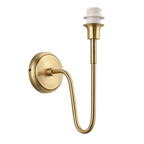 BOXED LUMINOSA ROUEN FITTING ONLY WALL LAMP, ANTIQUE BRASS PLATE