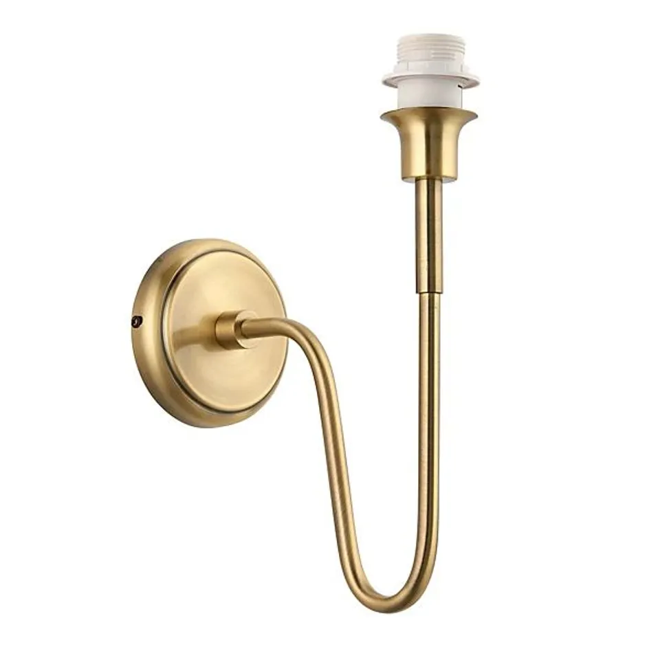 BOXED LUMINOSA ROUEN FITTING ONLY WALL LAMP, ANTIQUE BRASS PLATE