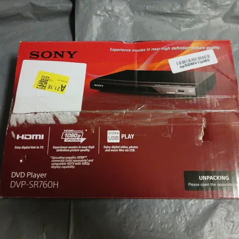 BOXED SONY DVD PLAYER - DVP-SR760H