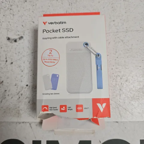 VERBATIM POCKET SSD 2TB USB-C EXTERNAL SOLID-STATE DRIVE – BOXED