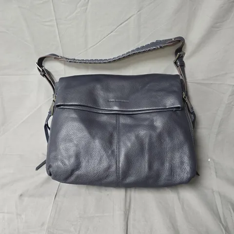 AIMEE KESTENBERG NAVY PEBBLED LEATHER SHOULDER BAG