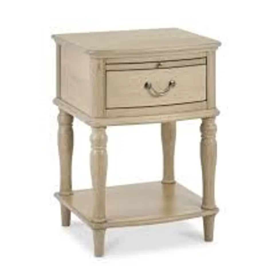 BOXED ELIZABETH 1 DRAWER BEDSIDE CABINET