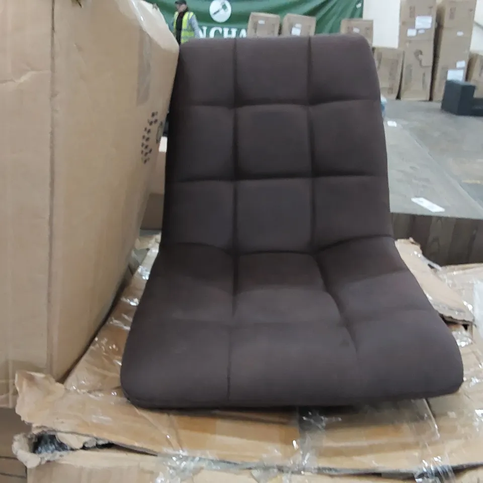 BOXED SET OF 2 CLIPOP CHILLI BROWN FAUX LEATHER CHAIRS (1 BOX)