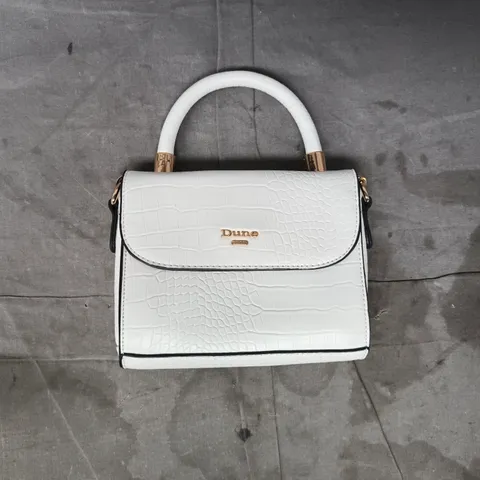 DUNE WHITE CROC-EFFECT HANDBAG