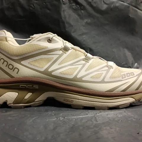 PAIR OF SALOMON TRAINERS IN SAND SIZE UK 6.5