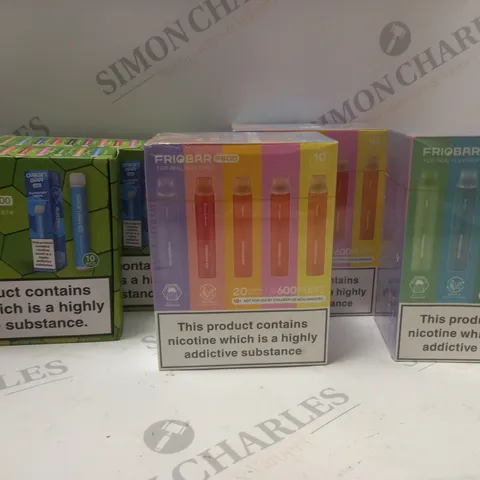 BOX OF APPROX 50 ASSORTED DISPOSABLE VAPES