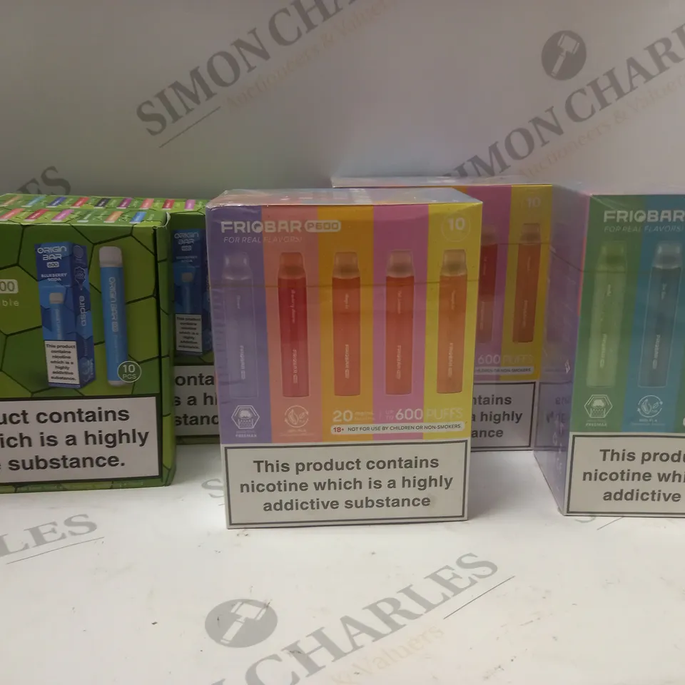 BOX OF APPROX 50 ASSORTED DISPOSABLE VAPES	