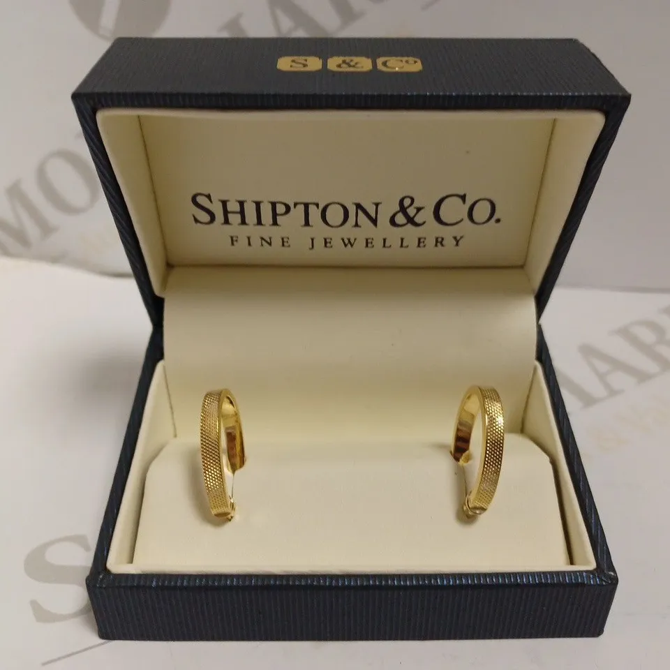 SHIPTON & CO GOLD LOOP EARRINGS